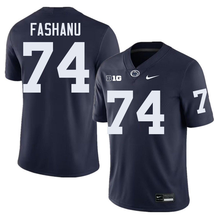 Olu Fashanu Penn State Jersey,PSU Nittany Lions #74 Olu Fashanu Football Uniforms-Navy